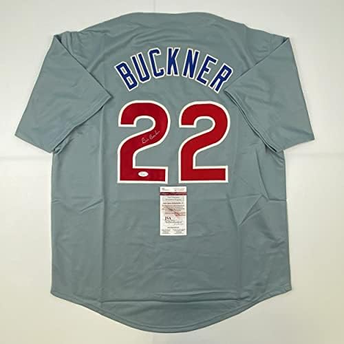 Autografado/assinado Bill Buckner Chicago Gray Baseball Jersey JSA CoA