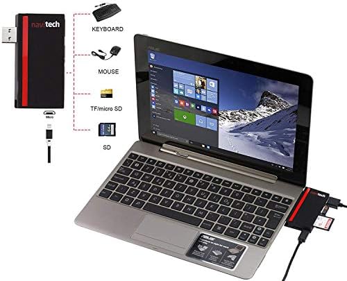 Navitech 2 em 1 laptop/tablet USB 3.0/2.0 Adaptador de cubo/entrada Micro USB com SD/micro SD Reader compatível com o fluxo HP X2