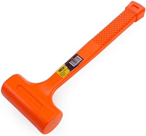 Stkusa 1lbs Dead Blow Hammer Grip Mallet Manused Handled Spark e Rebound Resistente, Orange