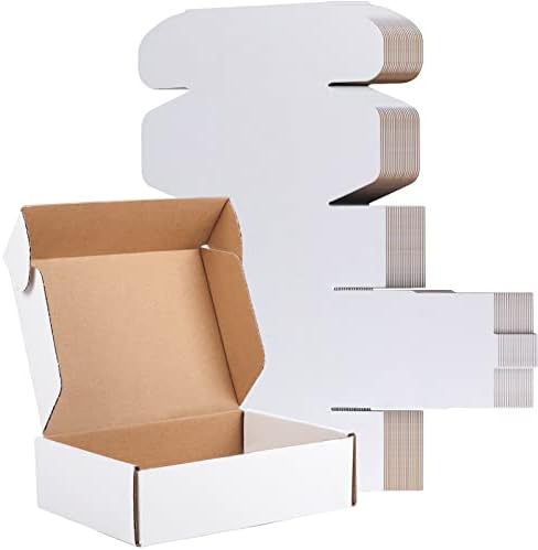 LyEASW Caixas de envio de 7x5x2 polegadas 20 pacote de caixa de papelão corrugada para compactação para correspondências para