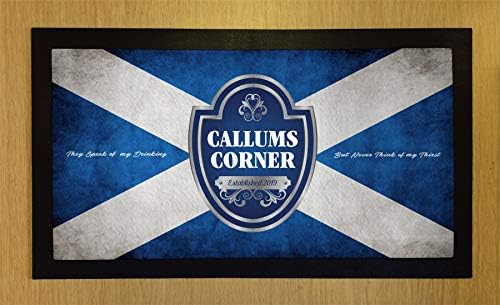 Corredores de bar personalizados Scottish Flag Home ou Pub Bar Mats Mens Ideia de presente