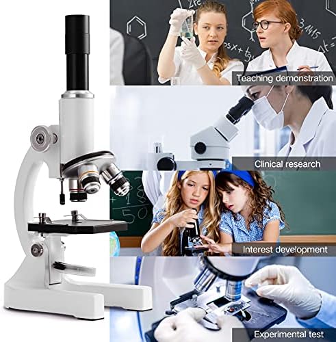 Microscópio óptico WDBBY 64X-2400X Monocular Crianças Crianças Ciência Biologia Experimental Microscópio Presentes