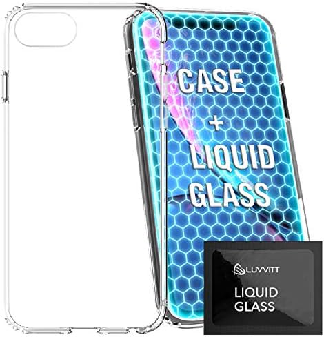 Visualização clara Case híbrida + conjunto de protetores de tela de vidro líquido projetado para Apple iPhone SE 2020 - Luvvitt