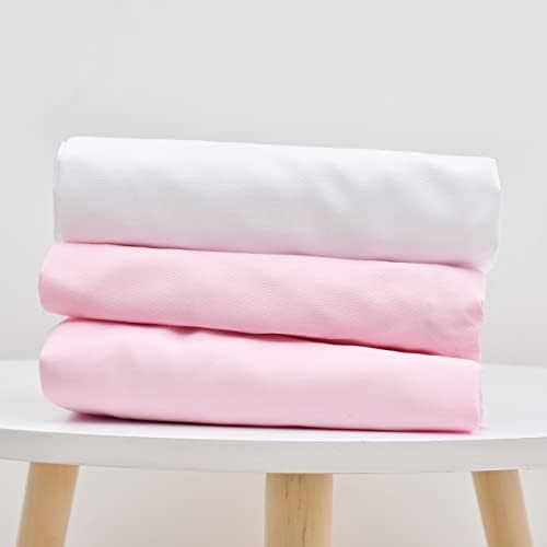 David's Kids 3 Pack Mini Crib Sheets, Ultra Soft Soft Silky Comfy Pack n Play Sheets for Girls ， Fital Fit for Pack N