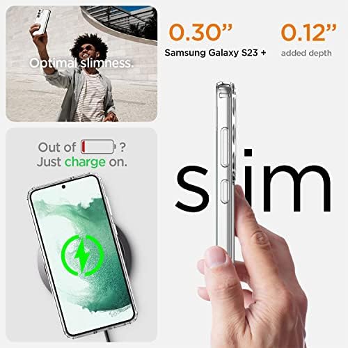 AICASE para Samsung Galaxy S23 Plus Caso limpo, Antielelingtransparente Phone de proteção à prova de choque Slim Hard PC traseiro+Tampa