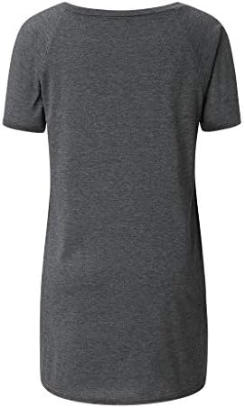Mulheres túnicas de túnica para usar com leggings plus size size curta cam camisas de pescoço de verão camiseta casual camisetas de impressão vintage