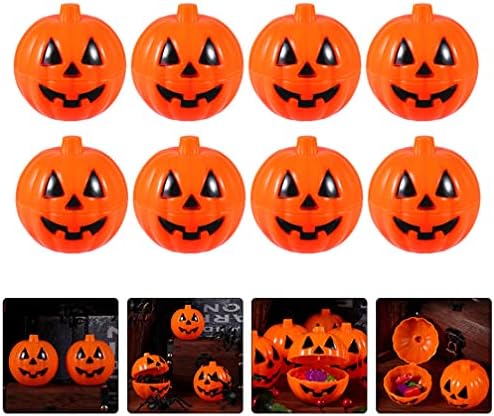 Kisangel Candy Gift Boxes 10pcs Halloween Pumpkin Candy Candy Treat Reciar Caixas de presente Pumpkin Candy Holloween Favors Favors Candy Bowl Jar Bucket Conjunto de presentes