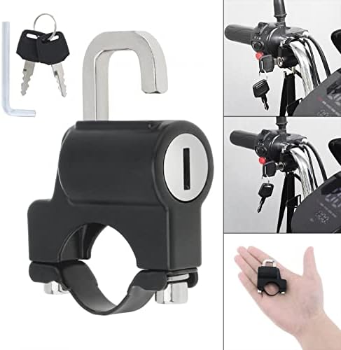 Motocicleta Wistance Capacete Anti-roubo, Segurança Alumínio Alumínio Ferro preto Padlock para scooters de motocicleta de bicicleta,