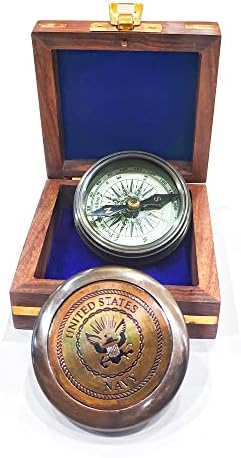 Portho Antique Flat Compass para direção para encontrar presentes antigos para ele no aniversário do batismo de formatura