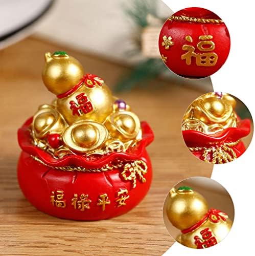Cabilock Money Brass Bowl 2pcs mini fortuna chinesa fortuna dourada na estátua feng shui riqueza miniature money bowl