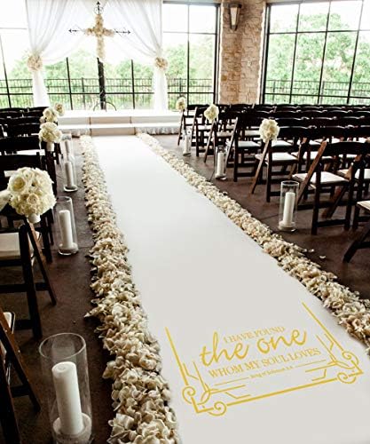 Sinoarts Cerimônia de casamento Decorações corredores, 100 pés x3 pés, papel de poliéster conveniente para externo e