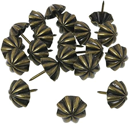 Estofados tacks jianling 20pcs 0,8 x 0,9 polegadas de bronze em forma de guarda