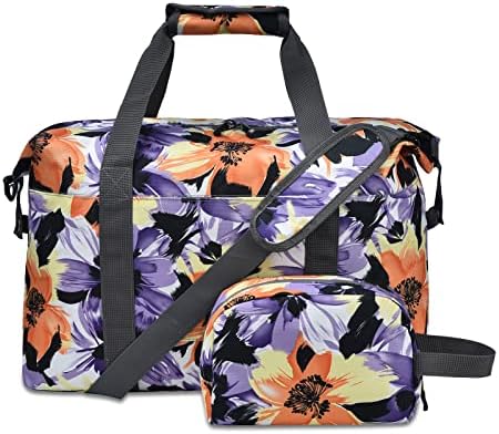 Bolsas Leatvook Weekender para mulheres, bolsa de viagem noturna com bolsa de bolso molhado Carry On Gym Duffel Bag com bolsa de higiene