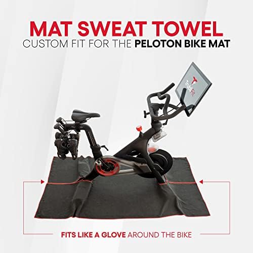 Toalha de suor de tapete Trublifit para a bicicleta Peloton e Peloton Bike+, acessórios para bicicleta de pelton, toalha de tapete lavável,