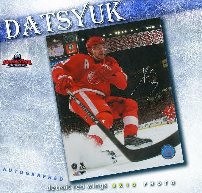 Pavel Datsyuk assinou Detroit Red Wings 8x10 Foto - 70374 - Fotos autografadas da NHL