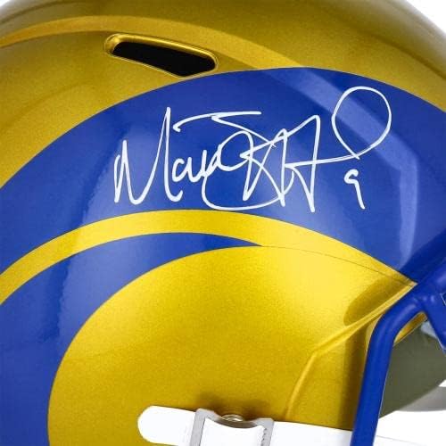 Matthew Stafford Los Angeles Rams autografou Riddell Flash Réplica de velocidade alternativa Capacete - capacetes autografados da