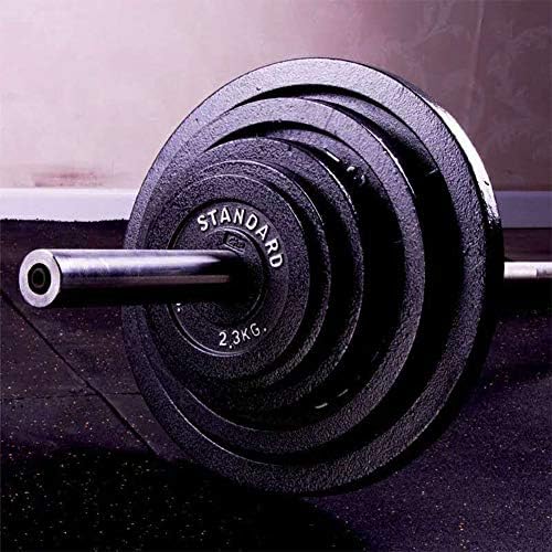 Placa de peso olímpica de barra, 1 par de puro disco de ferro, pesos de barra de levantamento de peso, treinamento em resistência