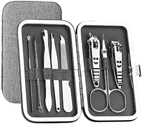 Daseb 8pcs Manicure Conjunto de unhas portáteis conjunto de unhas cuticle cuticle clipper kit profissional kits de unhas duráveis