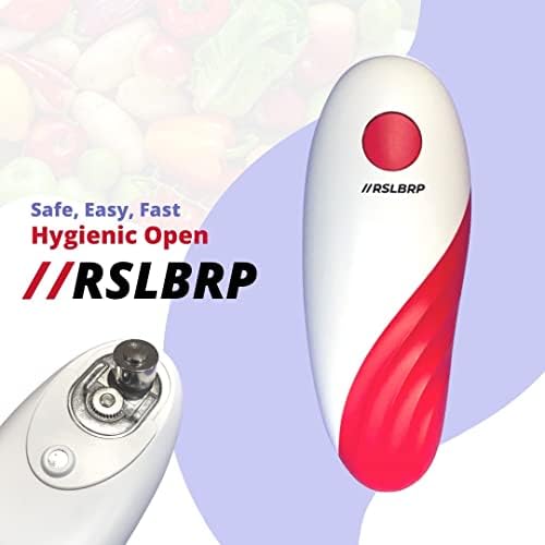RSLBRP Electric CAN abridor: um toque - sem borda afiada, segurança de alimentos e abridor de latas operadas por bateria