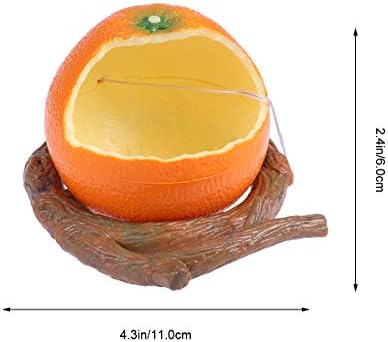 Poves Birds alimentador de peças de peças de peças de parque de peças de comida laranja em forma de laranja copo alimentador