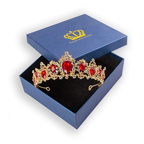 Coroa de cristal de stromstone vintage barroco - Tiaras e coroa para mulheres - Princesa Rhinestone Crown para Natal/casamento/baile/concurso/figurino
