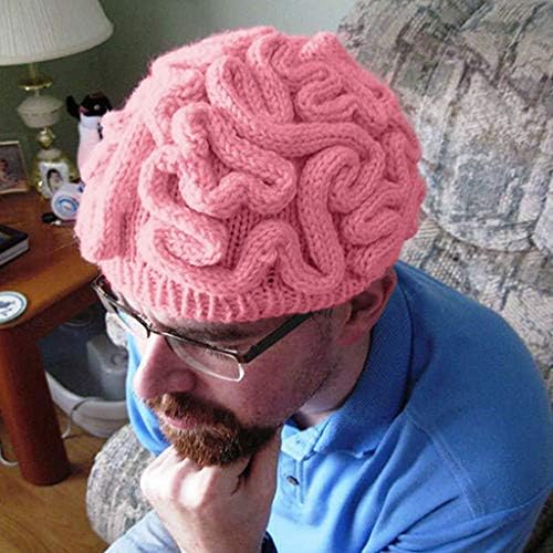 Crochet Cerebrum Adults Personalidade Capacho Braim Knit Hat Hat Baseball Caps Womens Knit Hat com Brim