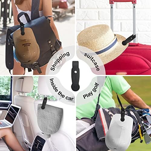 Clipe de chapéu hknr para viagem, forte suporte de chapéu magnético para sacolas de viagem, mochilas, bagagem, bolsa, bolsas e muito