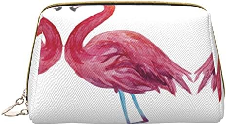 Flamingos Small Travel Makeup Saco para bolsa, bolsa de higiene pessoal portátil para mulheres Organizador diário de armazenamento diário