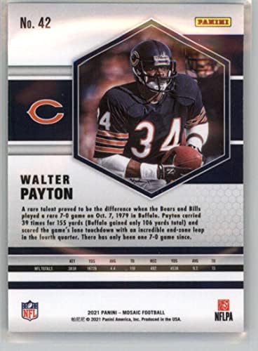 2021 Panini Mosaic 42 Walter Payton Chicago Bears NFL Football Trading Card