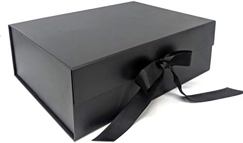 Faça as caixas de presente com fita e fechamento magnético - 12,9 x 9,8 x 4,3 embalagem de presentes de luxo - casamento
