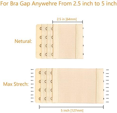 Aphlos 12 Pack Flexible Bra Extender Strap 2/3/4 Gols de sutiã ajustável