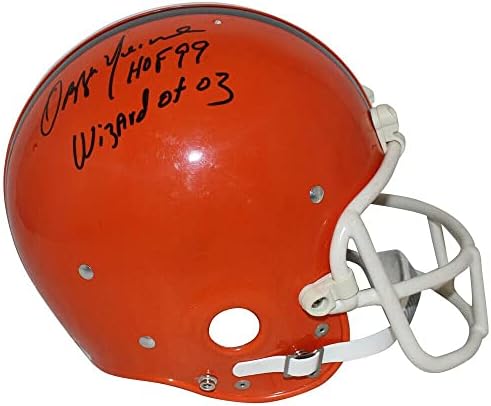 Ozzie Newsome assinou o Cleveland Browns Custom Kralite RK capacete 2 INSC JSA 31888 - Capacetes NFL autografados