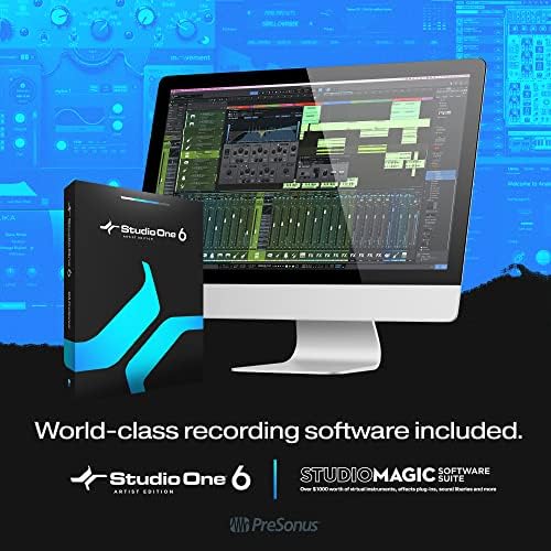 Presonus Studio 24C 2x2, 192 kHz, interface de áudio USB com o Studio One Artist e Ableton Live Lite Daw Recording Software
