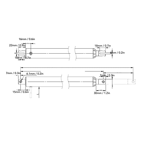 Atuador linear do tipo de caneta IP65, Atuador linear de liga de alumínio retrátil IP65, atuador de movimento linear para mesa de