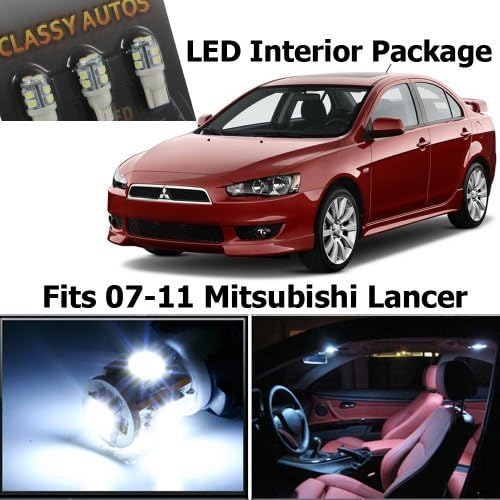 Pacote interior de luzes brancas de AUTOS AUTOS WHITE Mitsubishi Lancer