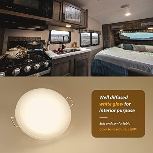 LED de iluminação dos sonhos 12Volt 3,5 polegadas de montagem de montagem Luz de teto com clipes de mola, luz de cúpula