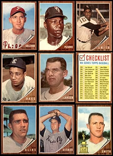 1962 Topps Baseball 100 Conjunto de partidas/lote VG+