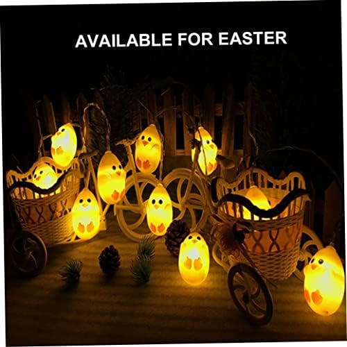 Decorações de Páscoa de Kuyyfds, garotas de páscoa luzes de cordas fofas ovos de animal 10 LEDs Decoração da festa