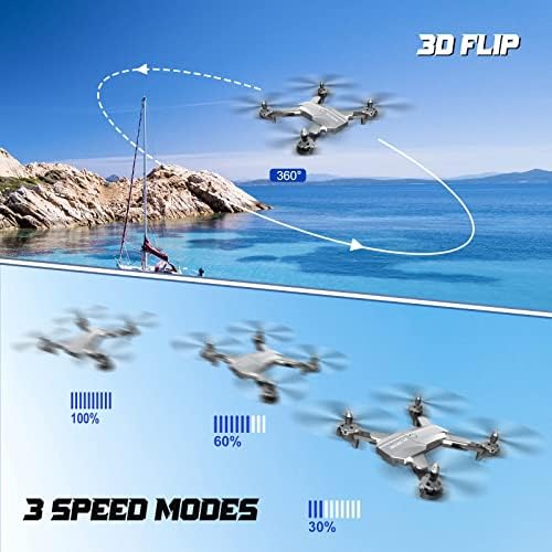 Drone com câmera 4K para adultos, quadcopter dobrável RC, brinquedos de helicóptero, drone de vídeo para iniciantes,