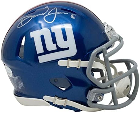 Daniel Jones assinou o capacete do New York Giants Mini Speed ​​Réplica JSA ITP - Capacetes NFL autografados