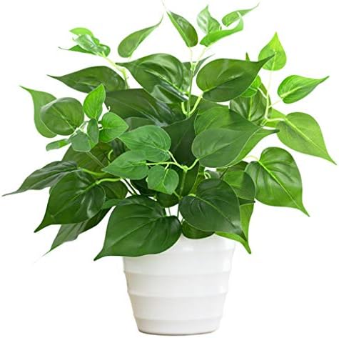 Ynfngxu Planta artificial realista de primavera verde verde lóf folha arbusto de plástico artificial arbusto ao ar livre Ornamento