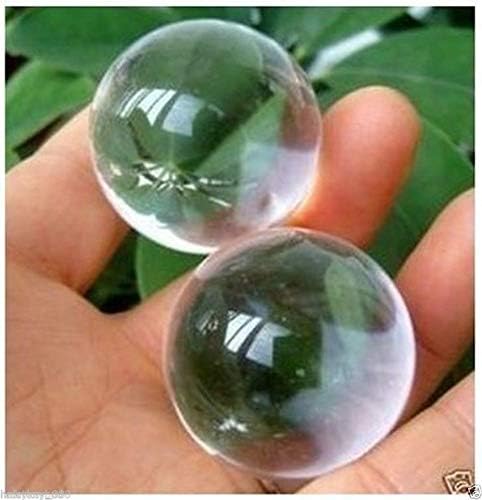 ZAMTAC 2 Bola de vidro da esfera de cristal de quartzo clara natural com suporte livre de 40 mm