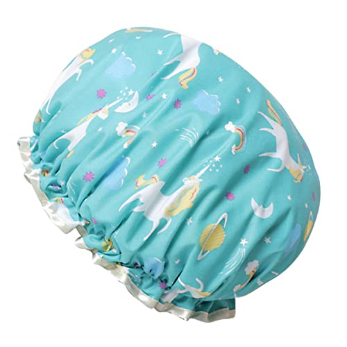 PretyZoom 3 Pacote Capas de chuveiro Capas de chuveiro impermeabilizadas Tampas de chuveiro para mulheres Capas de banho reutilizáveis ​​chuveiro de dupla camada