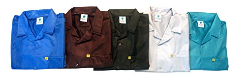 Jaqueta ESD anti-estática Statictek | Roupas de roupas de trabalho protetoras de nível 3 certificadas | Smocks ESD de escudo leve