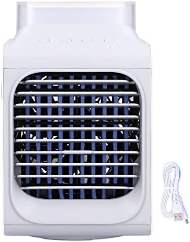 Ventilador de refrigeração, carregamento USB Cooler portátil de ar 350ml com luz noturna para casa
