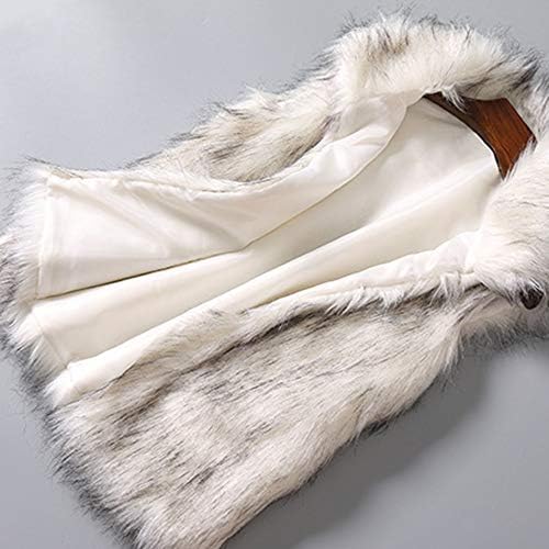 Festa de inverno Bom casacos sem mangas para mulheres abrem casacos de cor sólida fresca Fuzzy Fit V Neck Deckat para mulheres