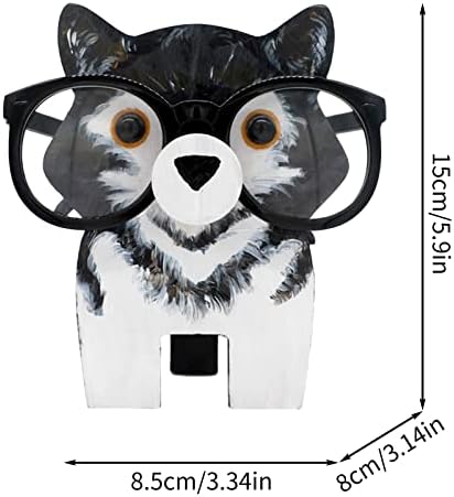 Homesogood Animal Glasses Solter, suporte de madeira para óculos de madeira, óculos de sol fofos Stand, óculos de sol