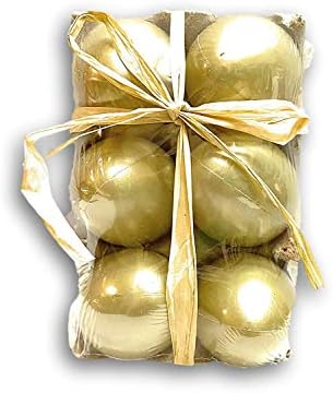 Ovos de ouro em Crate com Raffia - 6 contagem