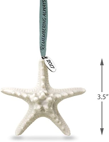 Hallmark Keetake 2017 Lembrando sempre o luto de estrela do mar Dated Premium Porcelain Christmas Ornament