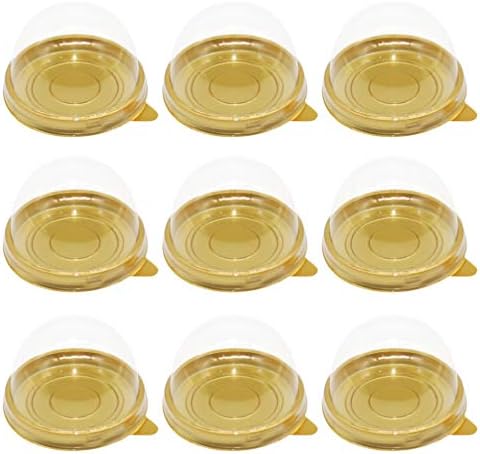 Bandeja decorativa de Toyvian Caixas de cupcakes de plástico 100 embalagens recipientes de cupcakes transparentes com tampas de cúpula